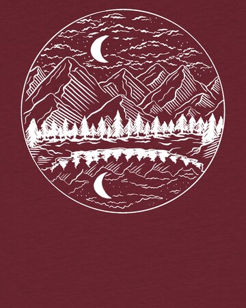 watabout.kids Shirt 'Mountains By Night' in Red
