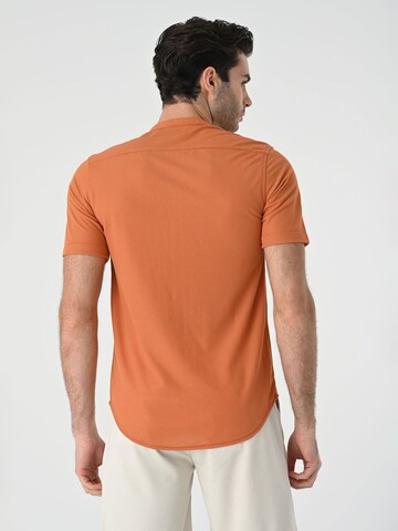 Antioch Regular fit Button Up Shirt in Orange