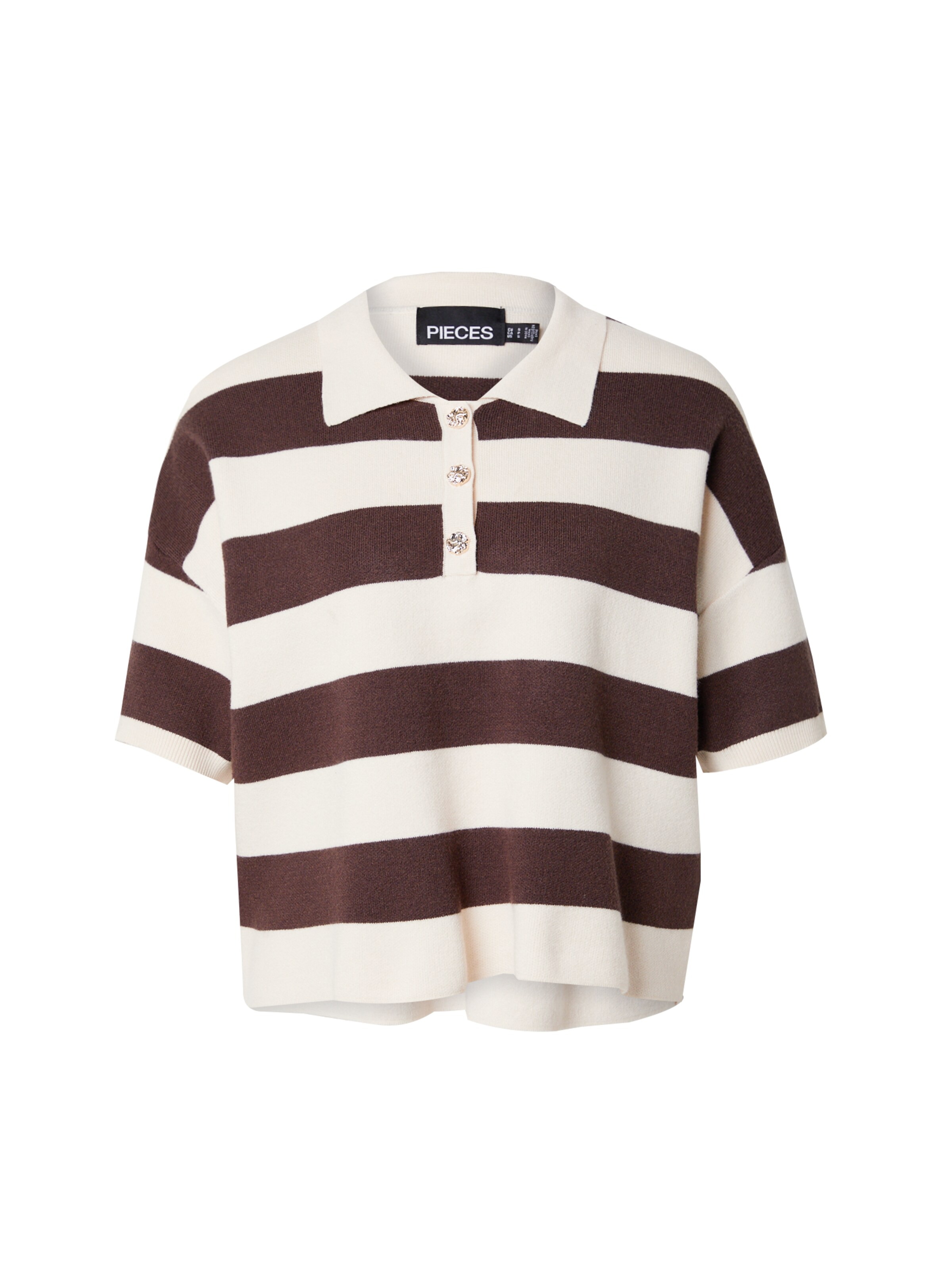 PIECES Свитер 'PCJassy' в Коричневый: спереди