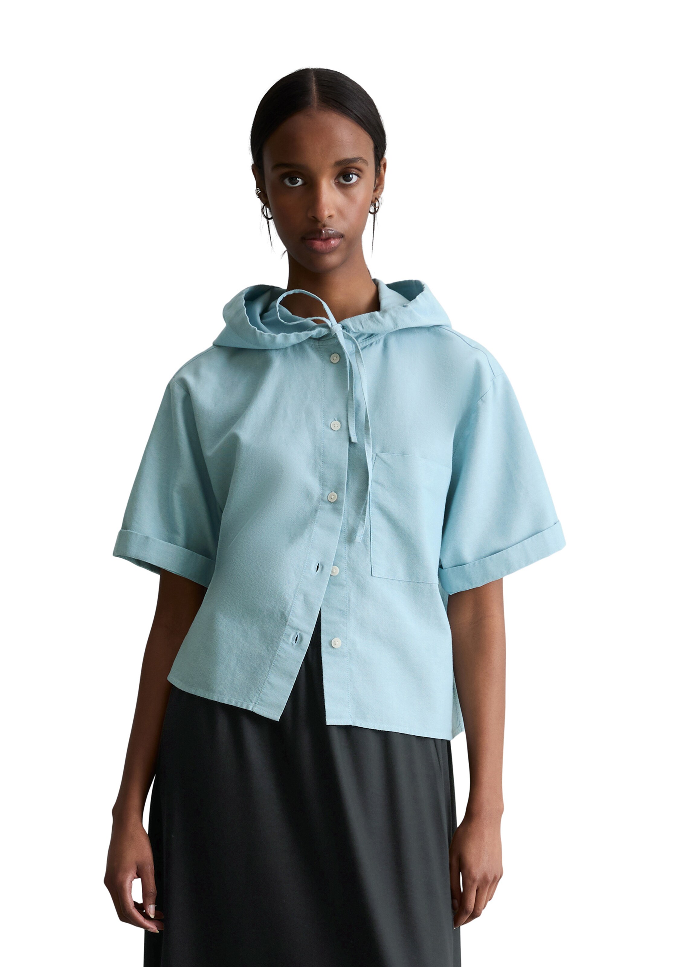 Marc O'Polo DENIM Bluse in Blau: Vorderseite