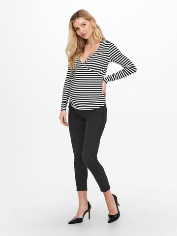 Only Maternity Skinny Džíny – černá