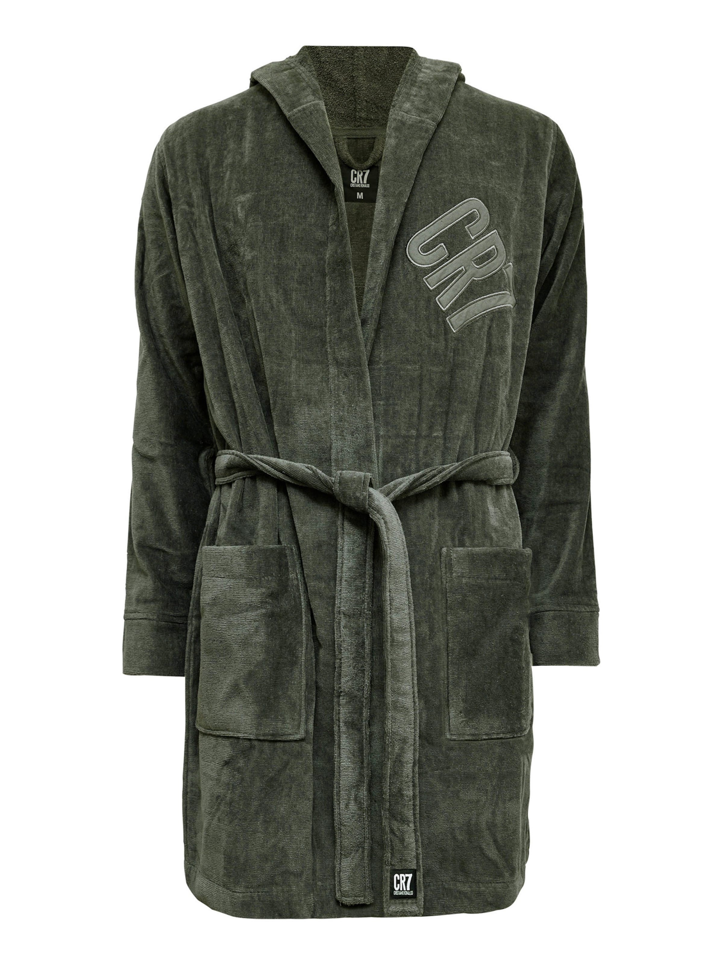 Peignoir long ' BASIC ' CR7 - Cristiano Ronaldo en vert : devant