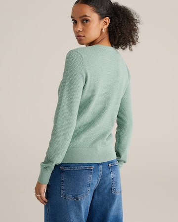 WE Fashion Вязаная кофта в Зеленый