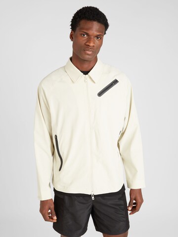 UNDER ARMOUR Sports jacket 'Unstoppable Vent' in Beige: front