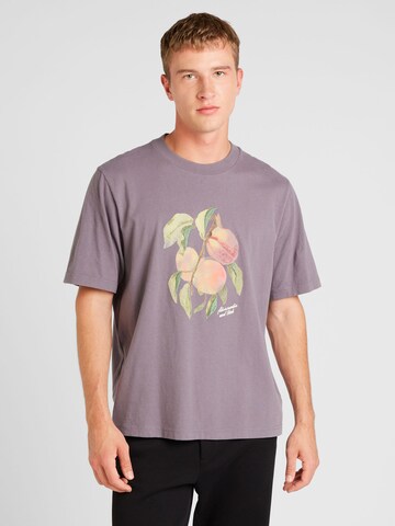 T-Shirt 'FRUIT AND FLORAL' Abercrombie & Fitch en violet : devant