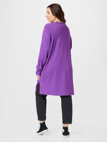 Zizzi Knit Cardigan 'AELLA' in Purple