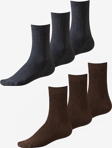 Millo Socken 'Cosy Steps Mix' in Grau: Vorderseite
