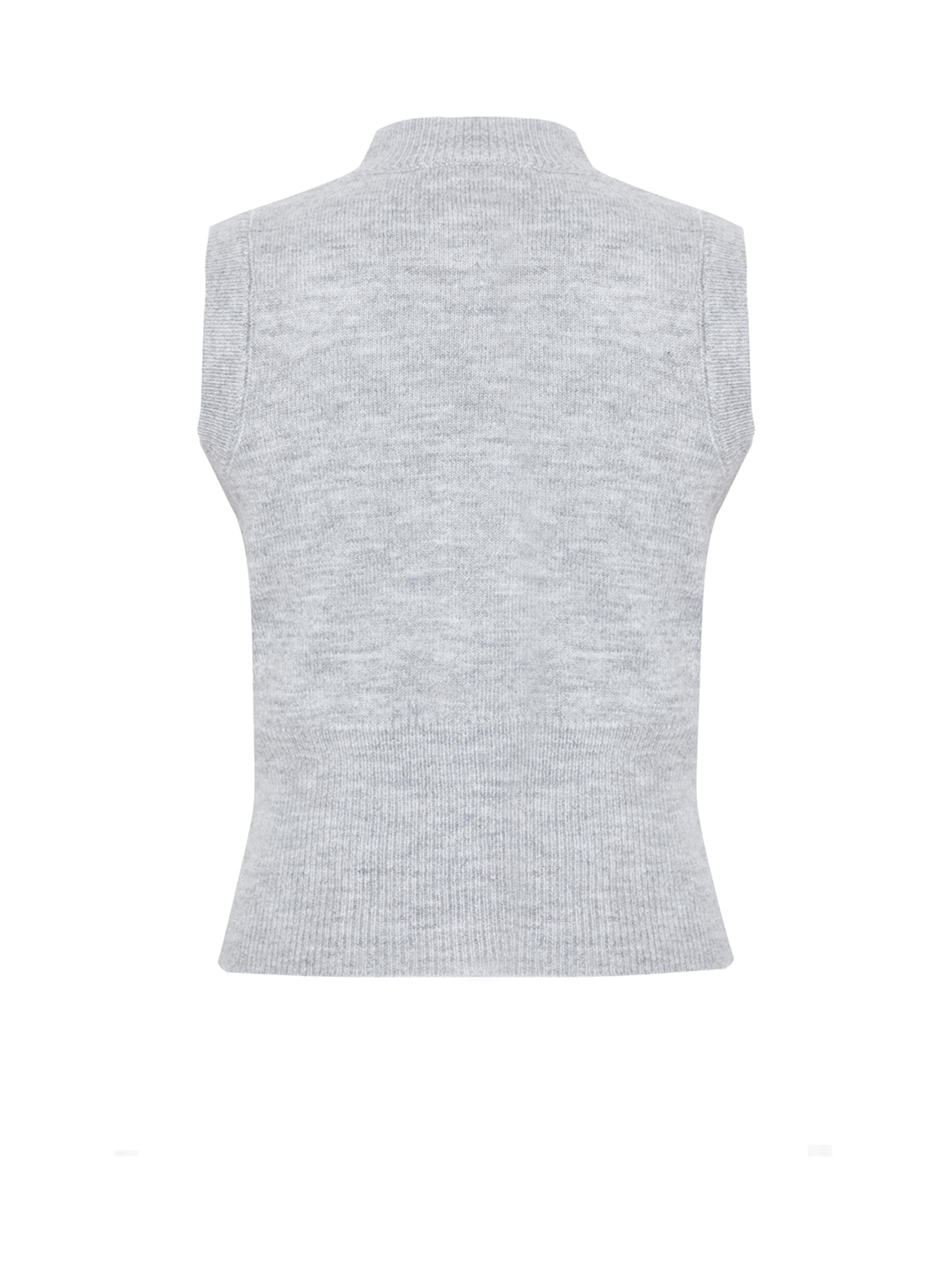 Trendyol Плетена жилетка в сиво