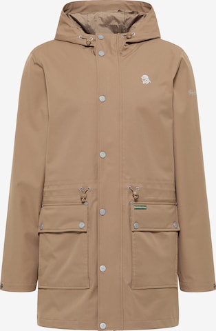 Parka mi-saison Schmuddelwedda en beige : devant