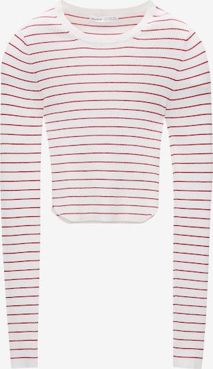 Pull&Bear Pulover veličine S u karmin crvena / bijela, Pregled proizvoda