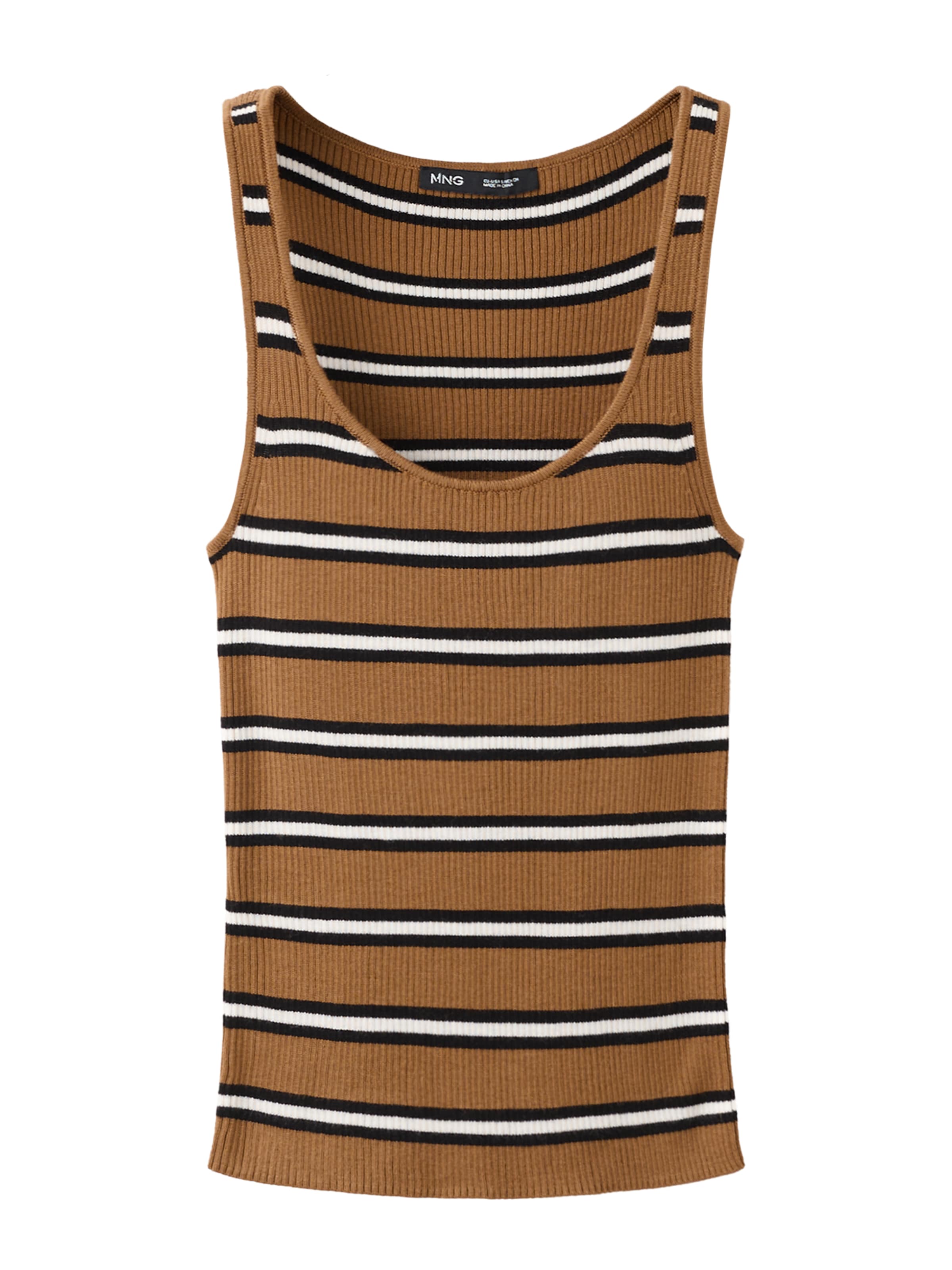 MANGO Knitted top 'LUKO' in Brown: front