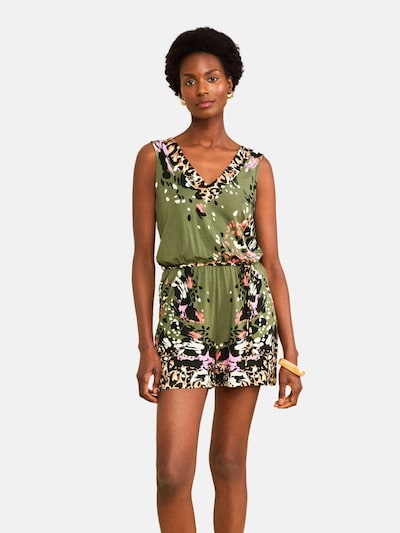love & roses Jumpsuit in 5XL in Olive / Rose / Black / White, Item view