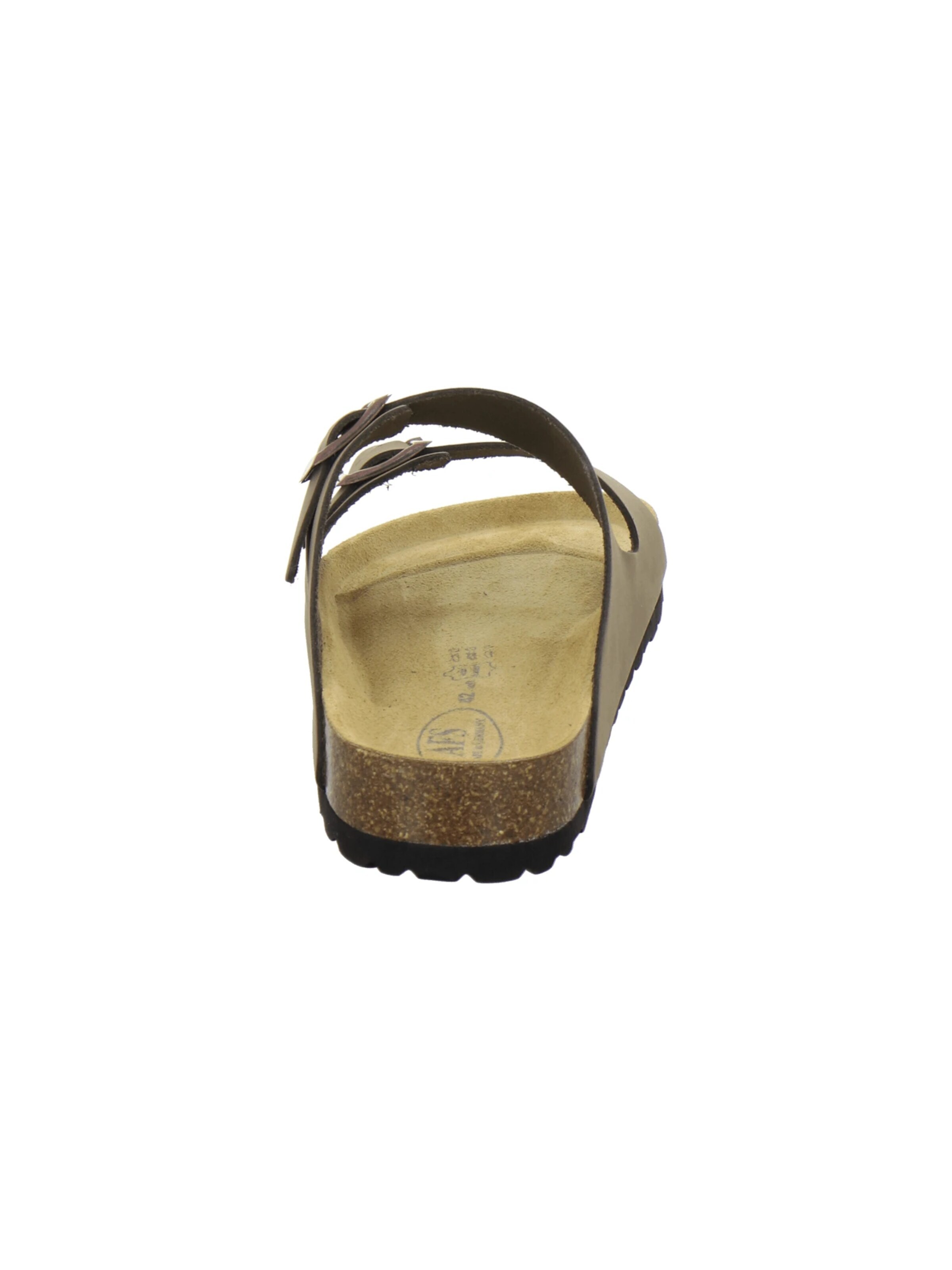 AFS-Schuhe - Zapatos abiertos 'Pantoletten Herren Zweischnaller khaki Nubukleder' en verde