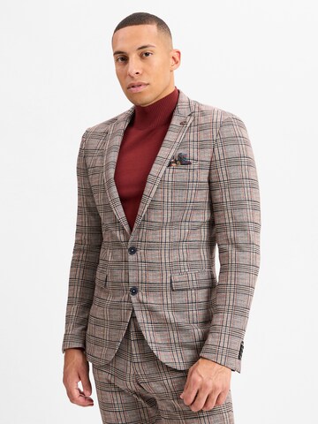Finshley & Harding London Slim Fit Sakko ' Brixdon ' in Beige: Vorderseite