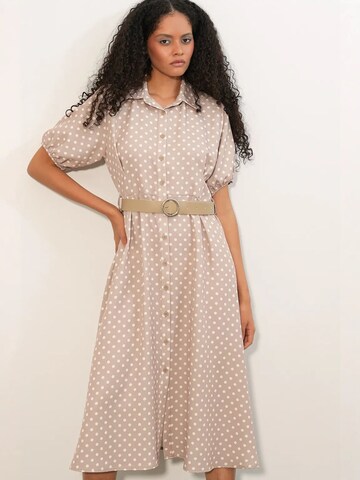 Bigdart Dress in Beige