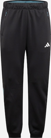 ADIDAS PERFORMANCE Workout Pants in Black: front