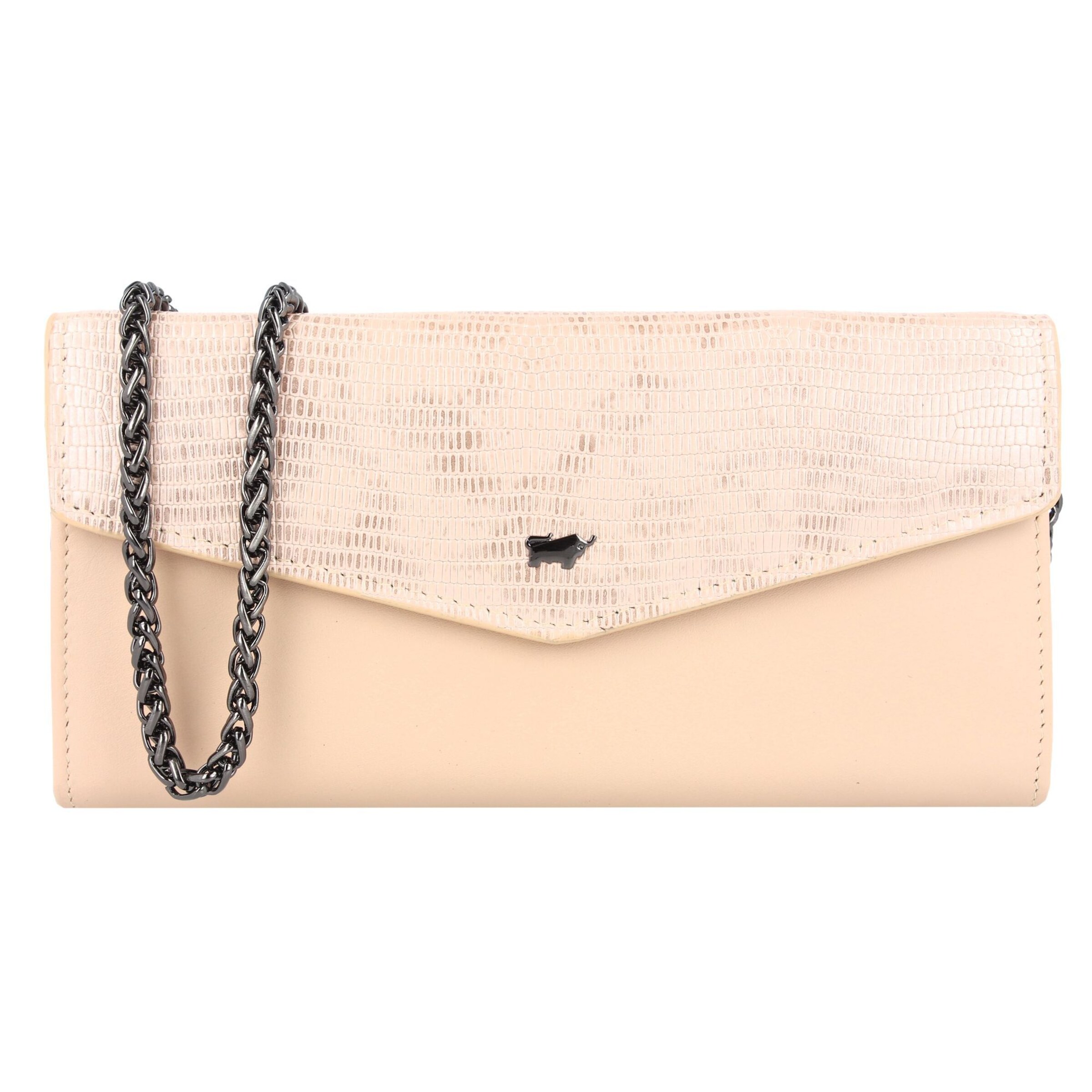 Braun Büffel Clutch 'Lizzy' in Beige: front