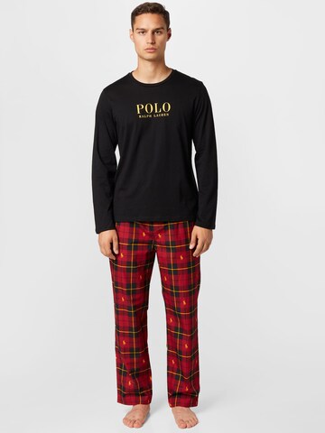 Polo Ralph Lauren - Pijama comprido em preto: frente