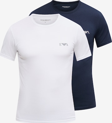 Emporio Armani - Camiseta térmica en azul: frente