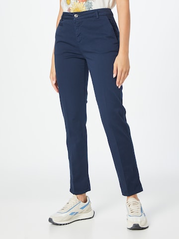 UNITED COLORS OF BENETTON Regular Pleated Pants in Blue: front