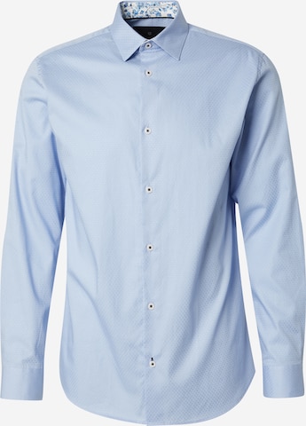 Jack & Jones Premium Comfort fit Button Up Shirt 'JPRBLABARNES' in Blue: front