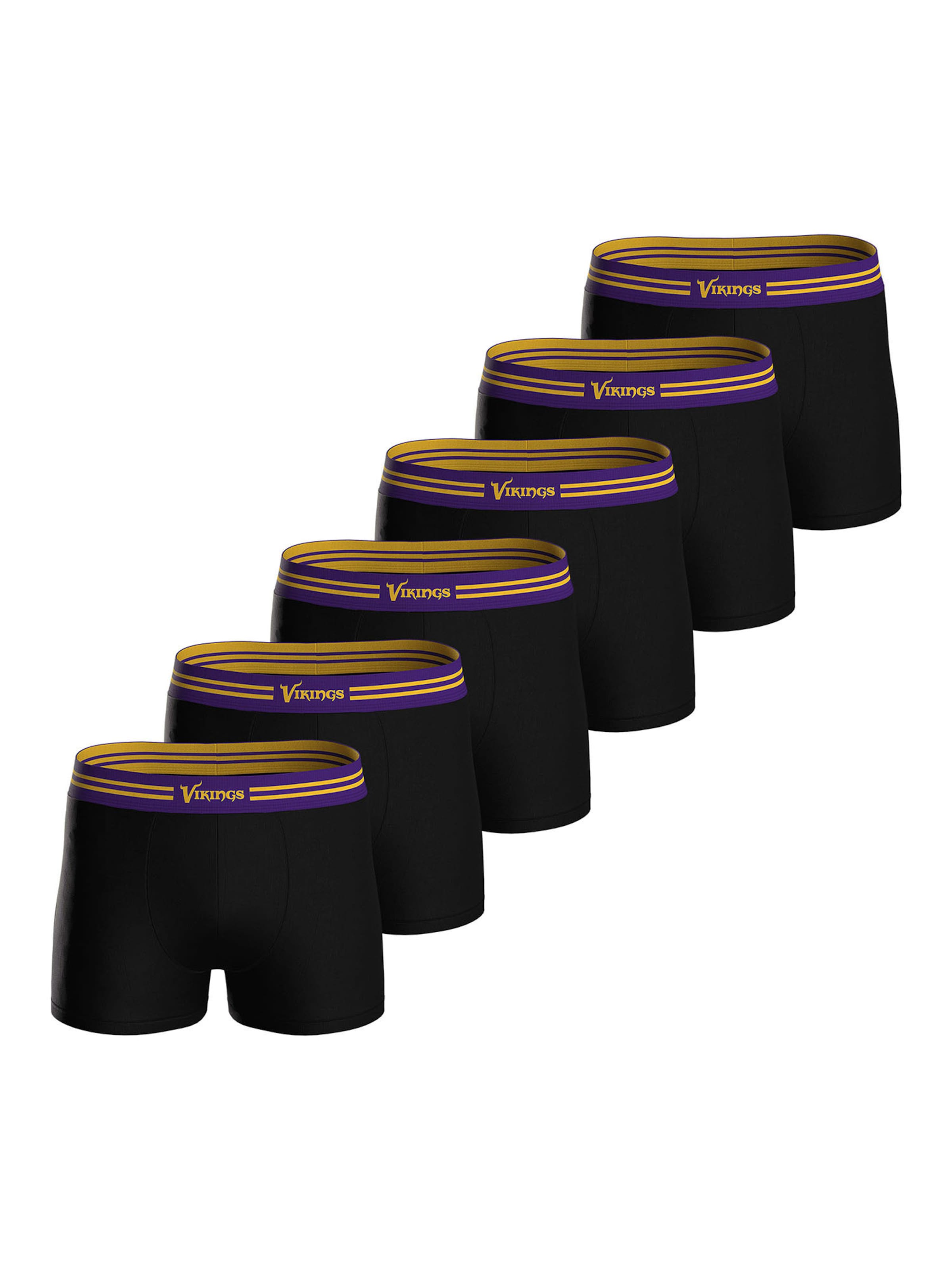 Huddle Boxershorts 'Minnesota Vikings' in de kleur Geel / Lila / Zwart, Productweergave