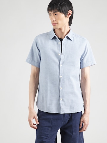 s.Oliver Regular fit Button Up Shirt in Blue: front