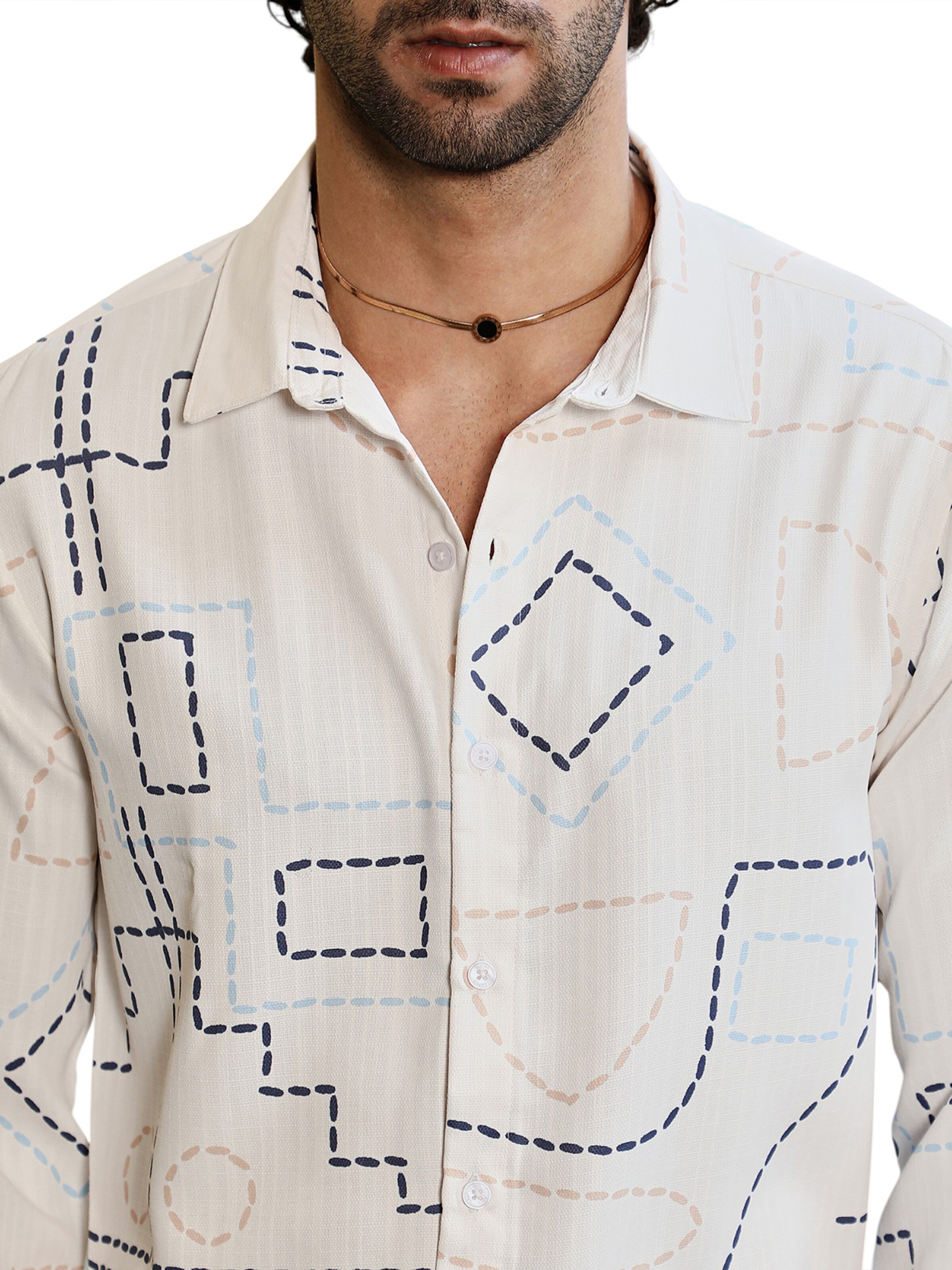 Campus Sutra Comfort fit Button Up Shirt 'Ivanna' in White