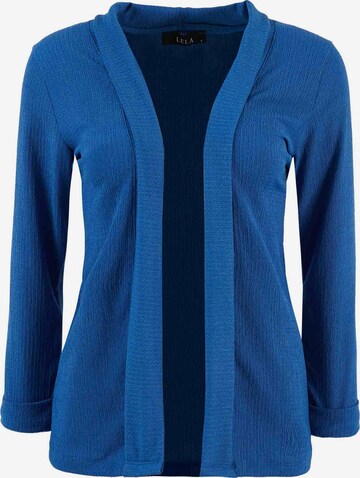 LELA Knit Cardigan in Blue: front