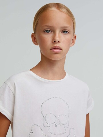 Scalpers Bluser & t-shirts 'Shiny Skull' i hvid