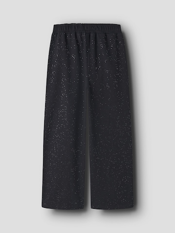 NAME IT - Pierna ancha Pantalón en negro