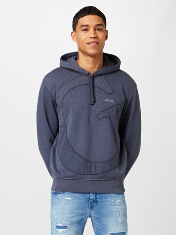 GUESS Sweatshirt 'TIMUR' in Blue: front