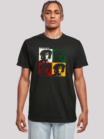 T-Shirt 'Bob Marley' F4NT4STIC en noir : devant