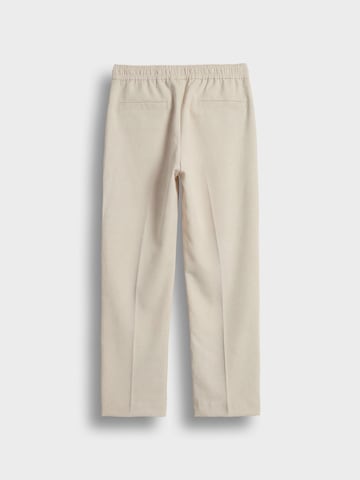 Burocs Regular Pleat-Front Pants in Beige