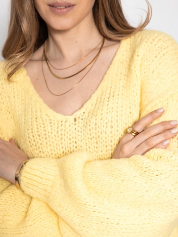 SASSYCLASSY Oversizepullover in Gelb
