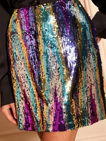 Jupe love & roses en violet