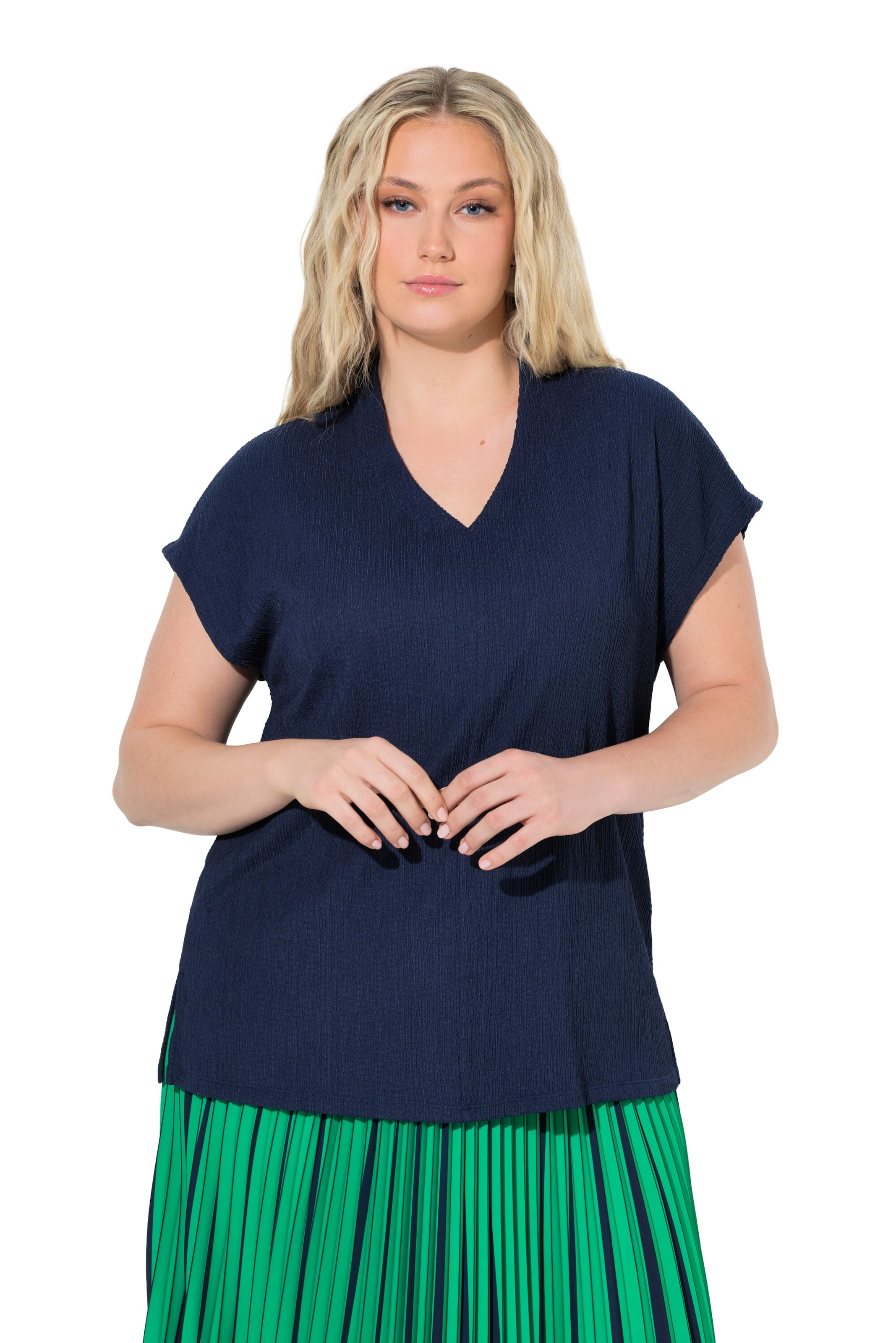Ulla Popken Shirt in Blau: Vorderseite