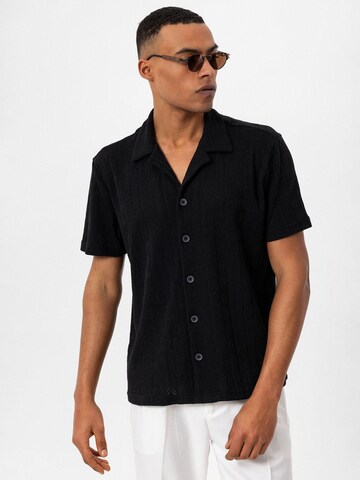 Antioch Regular fit Button Up Shirt in Black