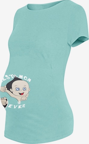 M.M.C. Shirt 'Best Mom Ever Umstandsshirt' in Blue: front