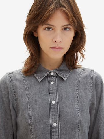 TOM TAILOR DENIM - Vestido camisero en gris