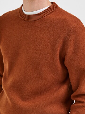 SELECTED HOMME Sweater 'TORONTO' in Brown