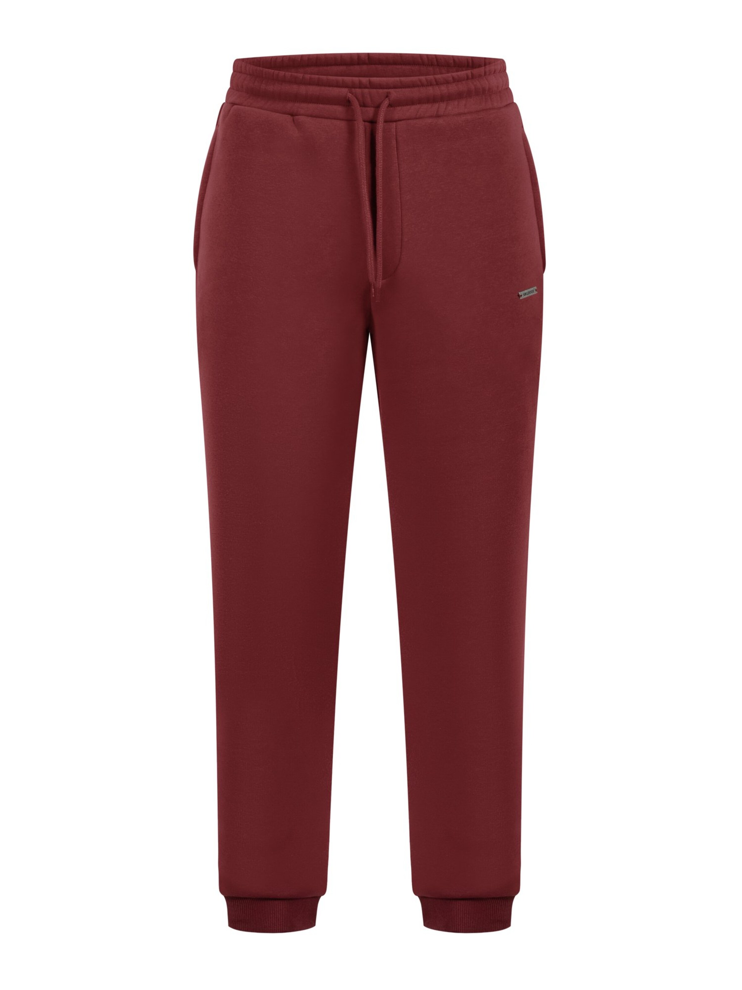 Smilodox Tapered Ilyas Casual Classic Pants in Rot: Vorderseite