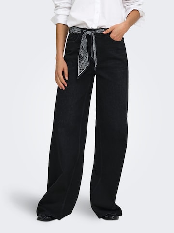 Wide Leg Jean 'JDYVERA' JDY en noir : devant