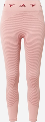 ADIDAS SPORTSWEAR Workout Pants 'Aero' in Pink: front