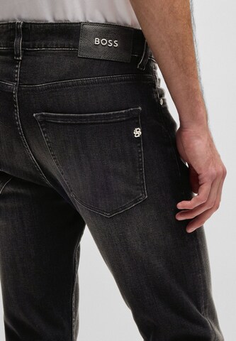 BOSS Slimfit Jeans 'Delaware' in Schwarz