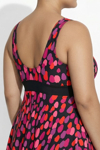 Ulla Popken Bustier Badeanzug in Mischfarben