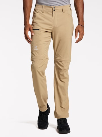 Haglöfs Regular Outdoor Pants 'Lite Standard Zip-off' in Beige: front