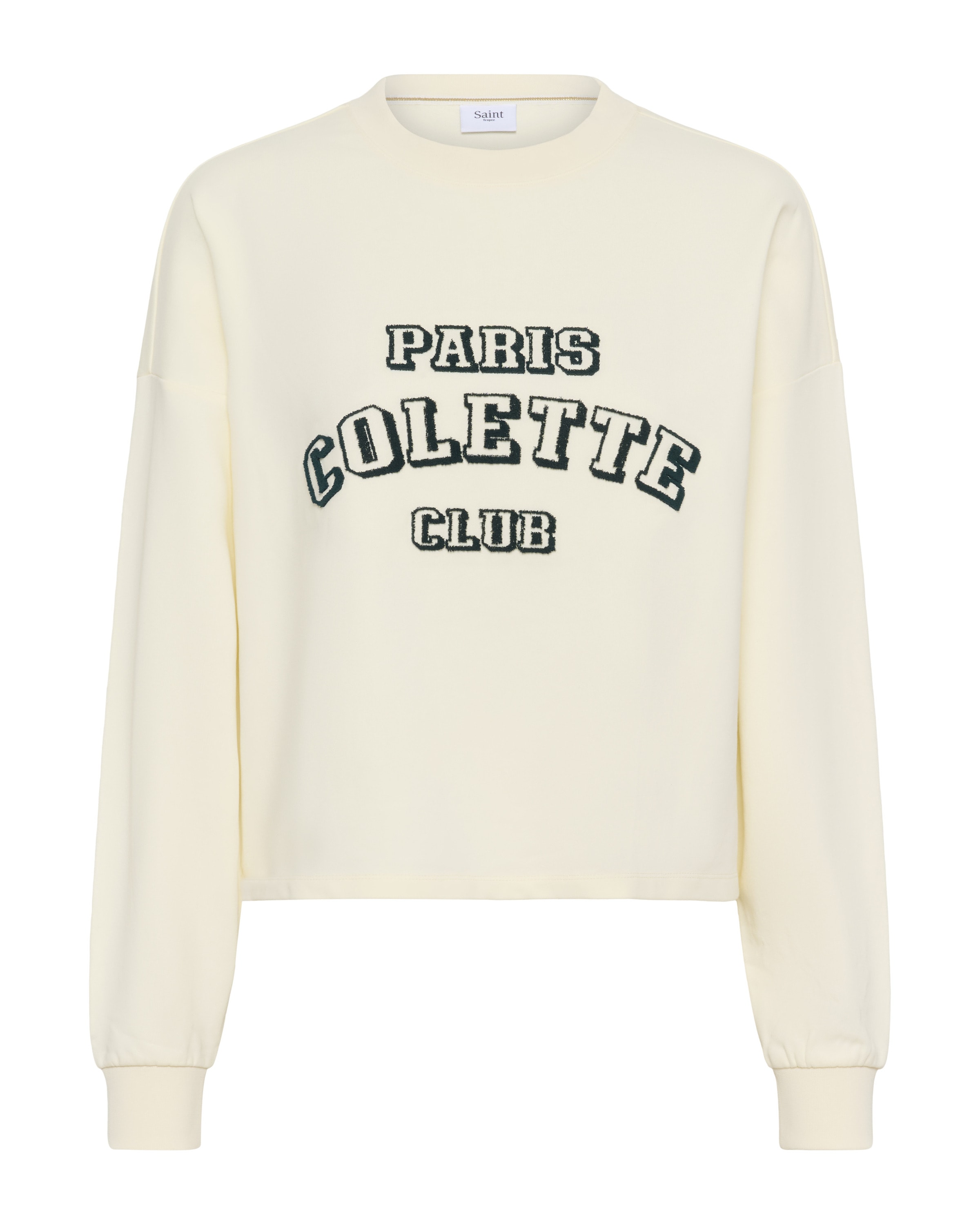 SAINT TROPEZ Sweatshirt 'IdamayeSZ' in White: front
