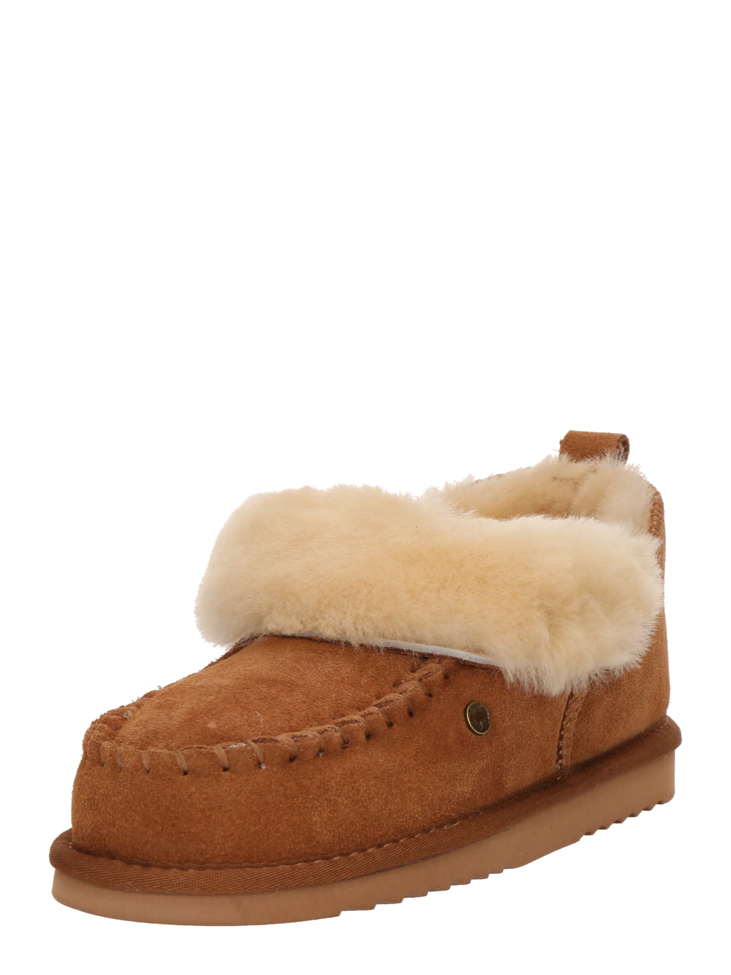 Pantoufle Warmbat en marron : devant