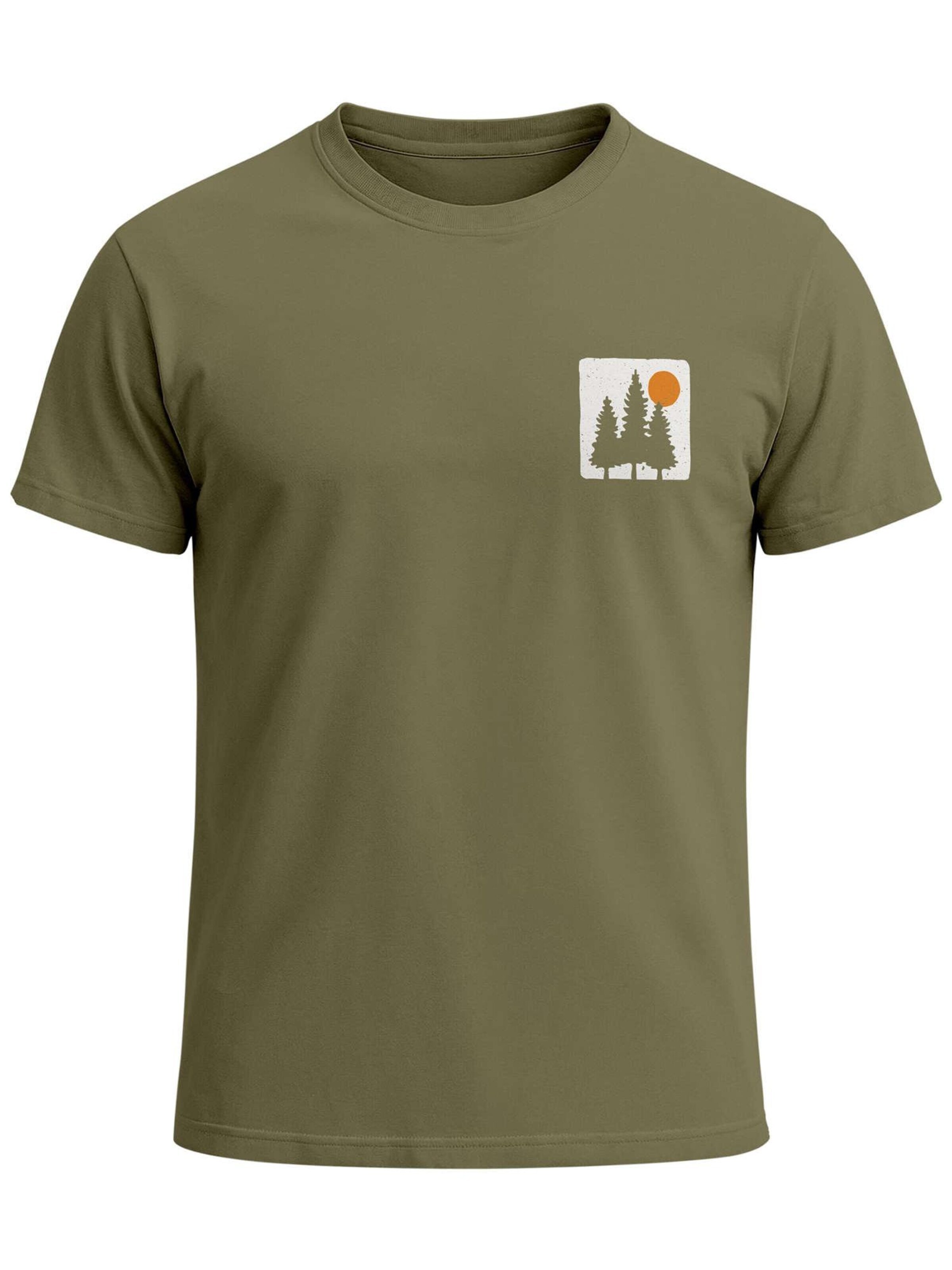 Neverless Shirt 'Pine Trees' in Green